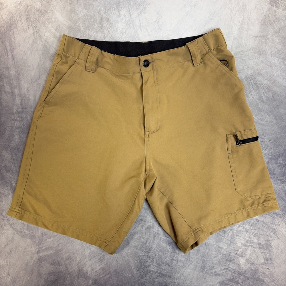 Trunks Multi Functional Cargo Short Mens 34 Tan Utility Hiking Outdoor Pocketed